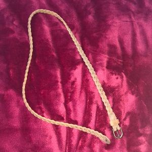 Abercrombie kids brown leather braided belt